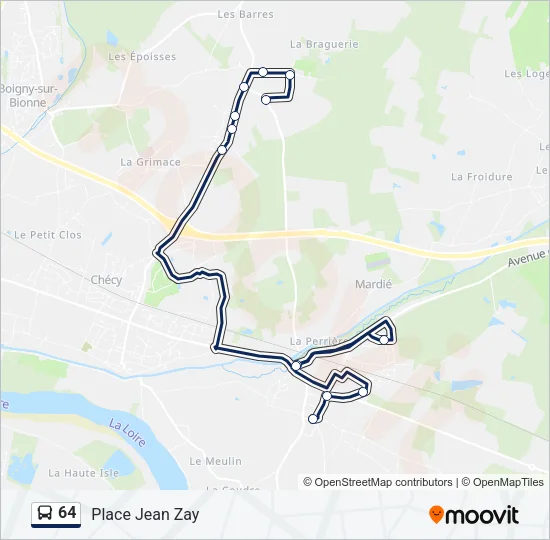 64 Bus Line Map