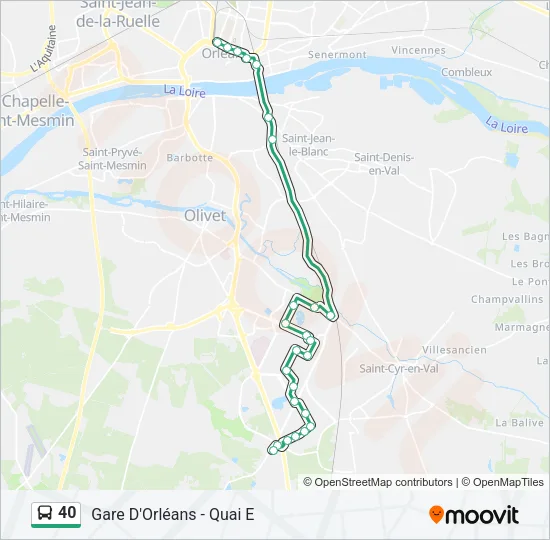40 Bus Line Map