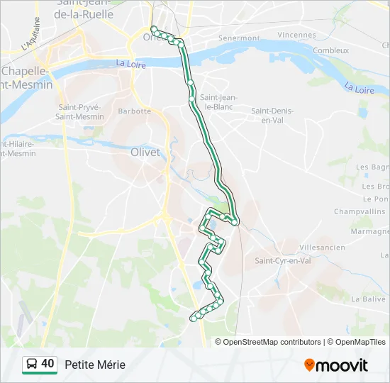 40 Bus Line Map