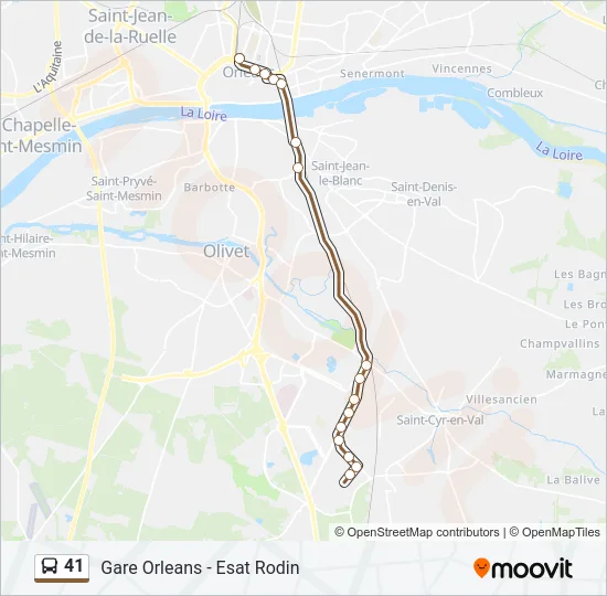 41 Bus Line Map