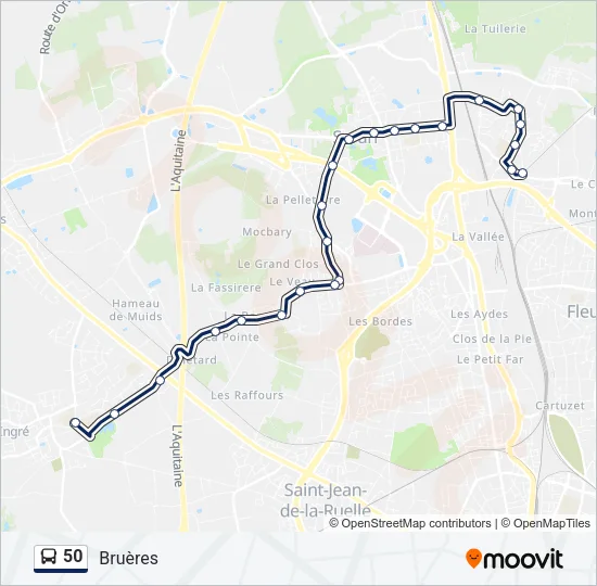 50 Bus Line Map