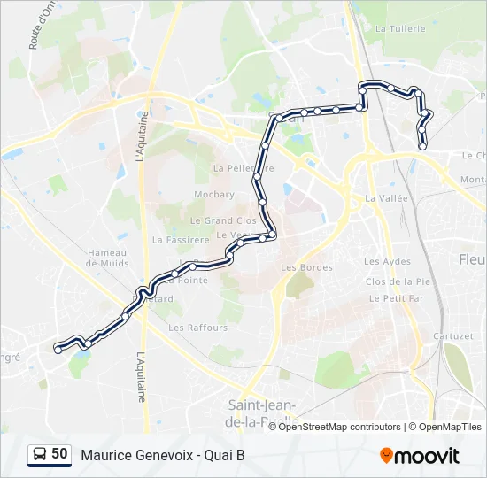 50 Bus Line Map