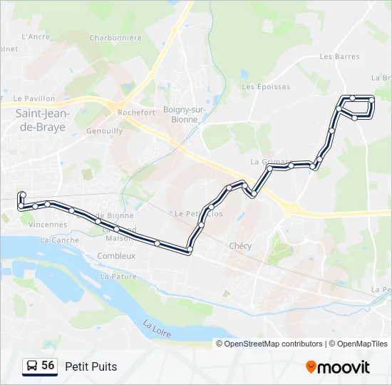 56 Bus Line Map