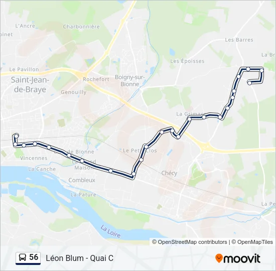 56 Bus Line Map