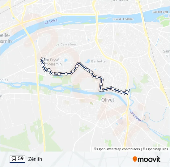 59 Bus Line Map