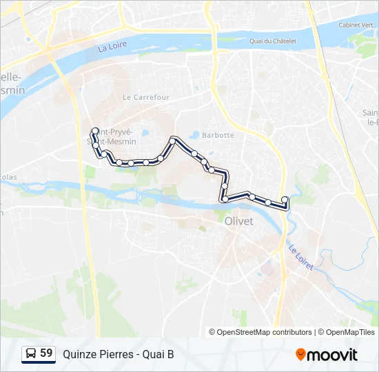 59 Bus Line Map