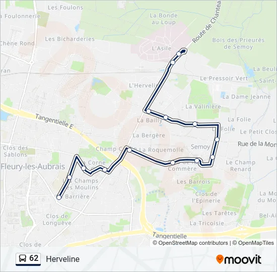 62 Bus Line Map
