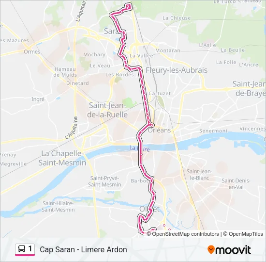 1 Bus Line Map