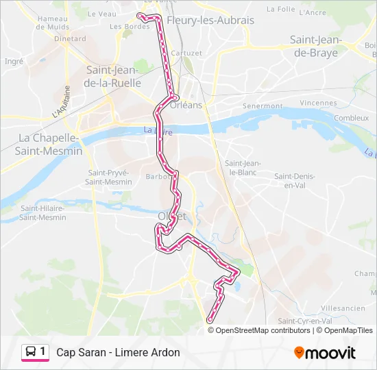 1 Bus Line Map