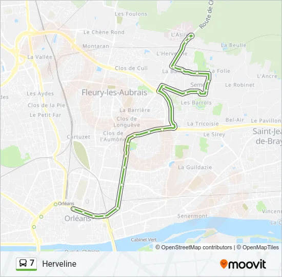 7 Bus Line Map