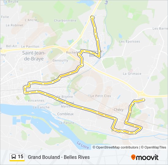 15 Bus Line Map