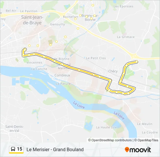 15 Bus Line Map
