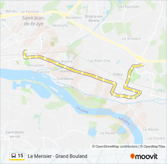 15 Bus Line Map