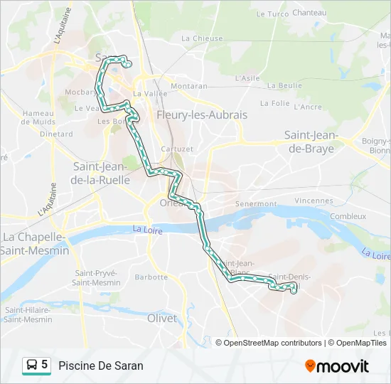5 Bus Line Map