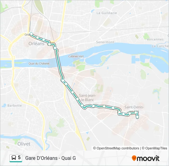 5 Bus Line Map
