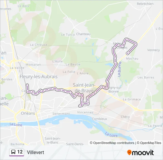 12 Bus Line Map