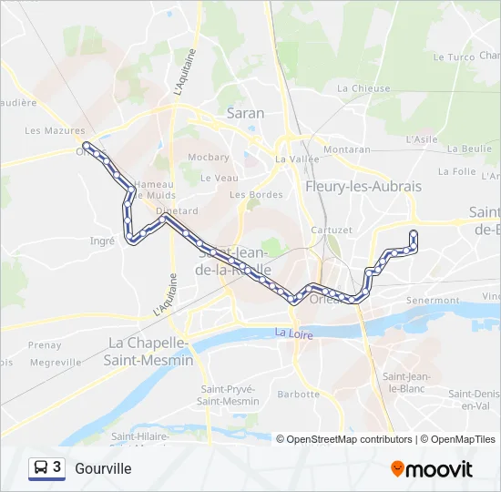 3 Bus Line Map