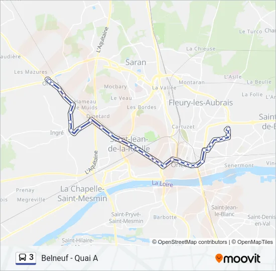 3 Bus Line Map