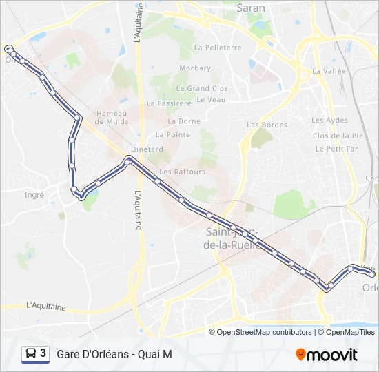 3 Bus Line Map