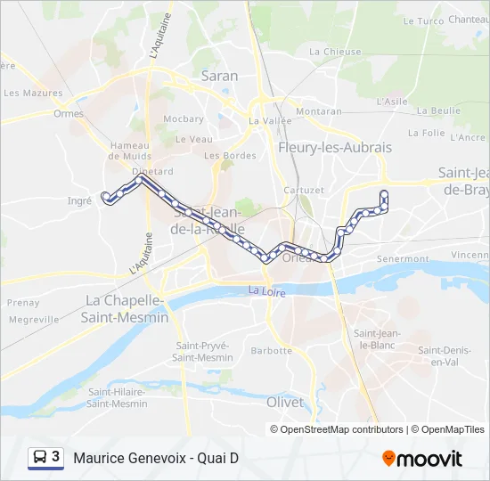 3 Bus Line Map