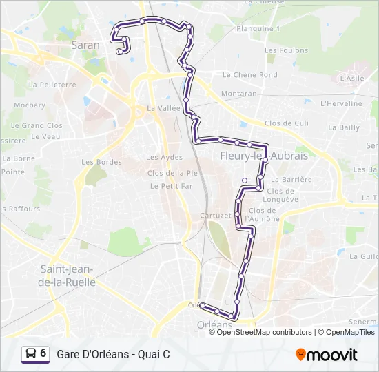 6 Bus Line Map