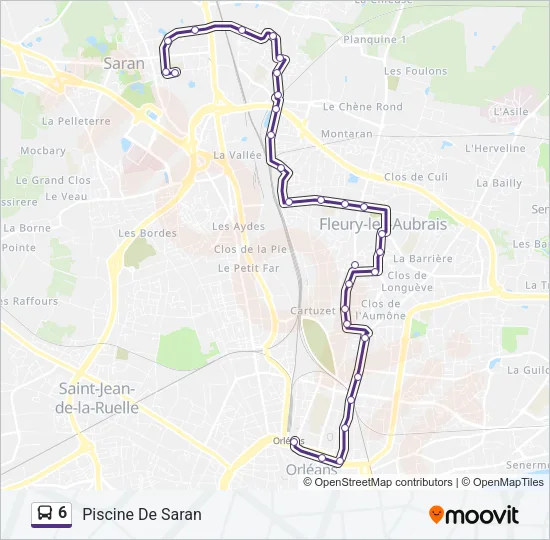 6 Bus Line Map