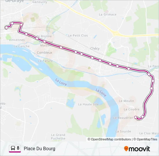 8 Bus Line Map