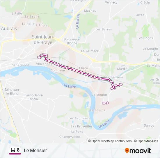 8 Bus Line Map