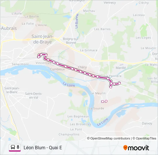 8 Bus Line Map