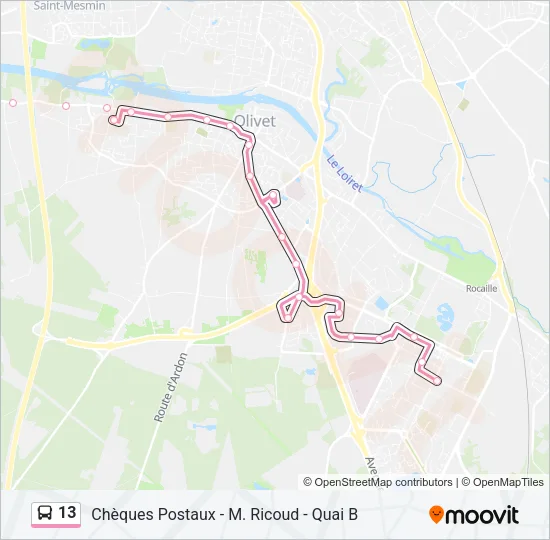 13 Bus Line Map