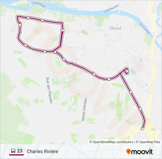 23 Bus Line Map