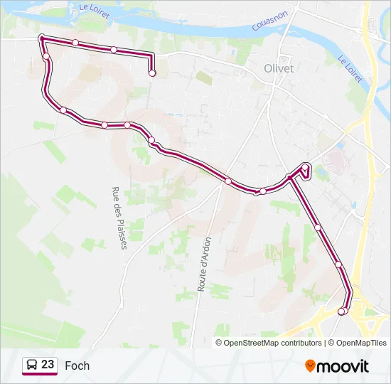 23 Bus Line Map