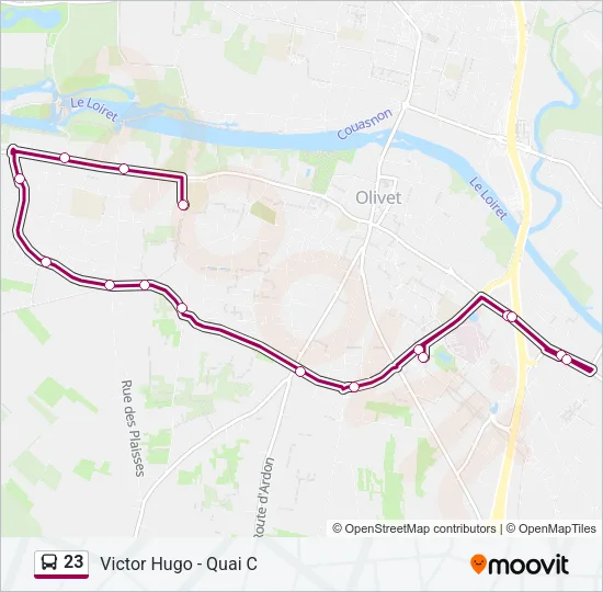 23 Bus Line Map