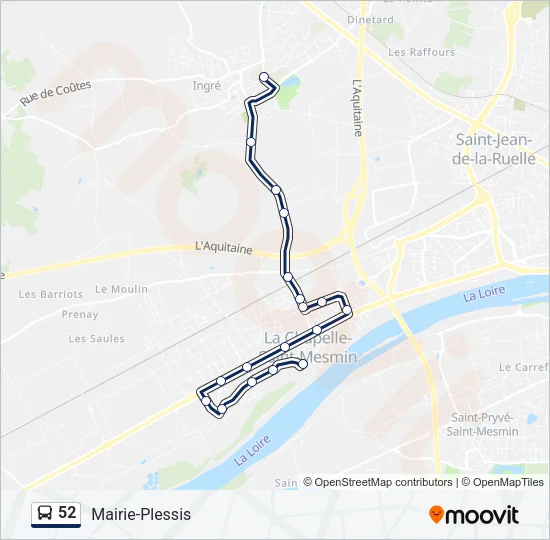 52 Bus Line Map