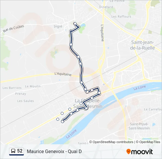 52 Bus Line Map