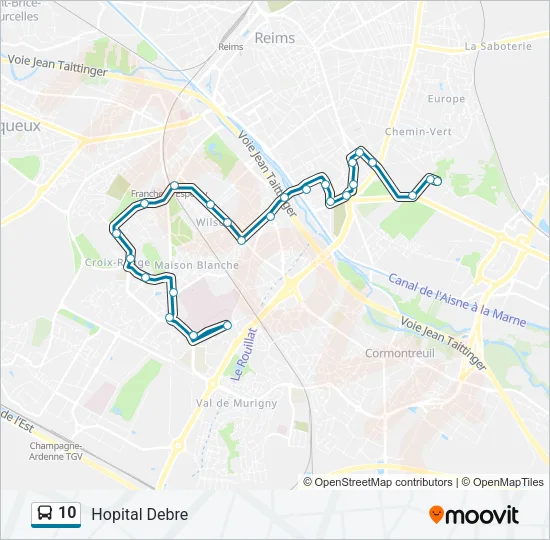 10 Bus Line Map