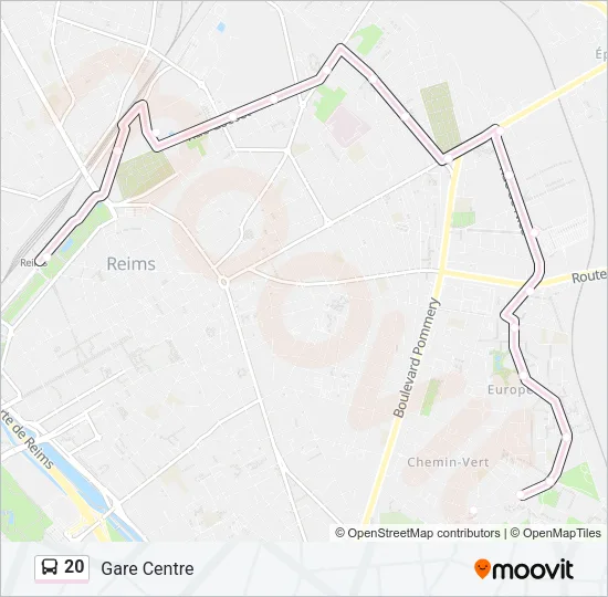 20 Bus Line Map