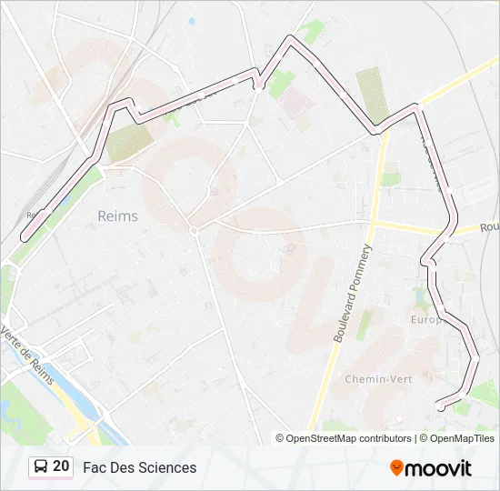 20 Bus Line Map