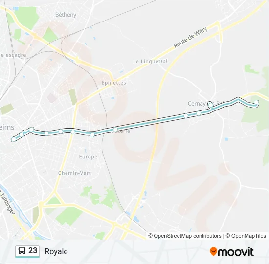 23 Bus Line Map