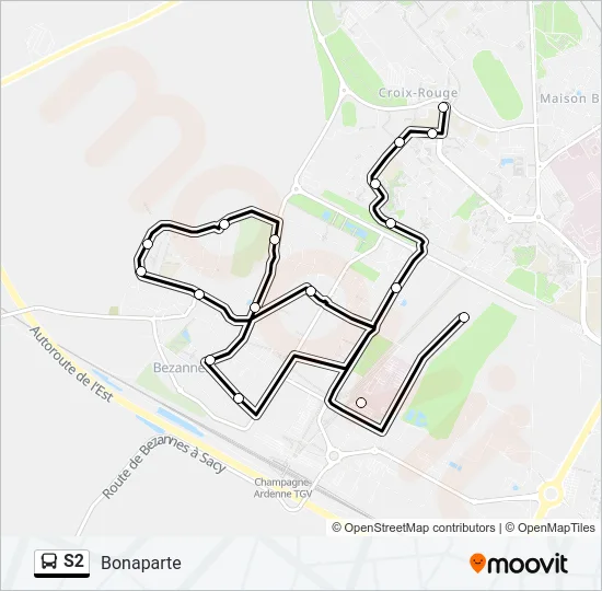 S2 Bus Line Map