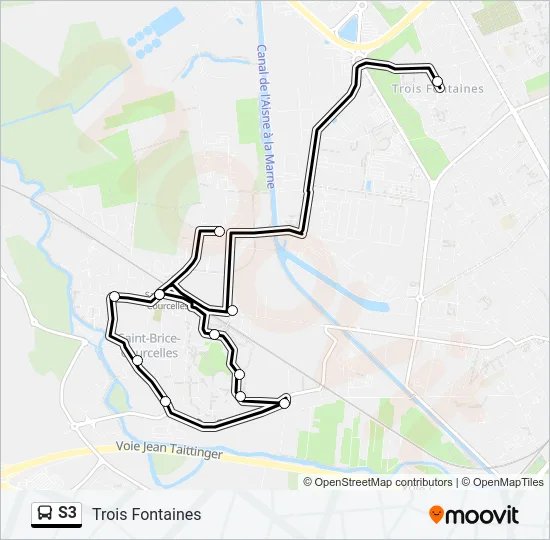 S3 Bus Line Map