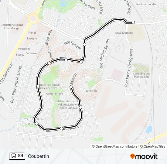 S4 Bus Line Map