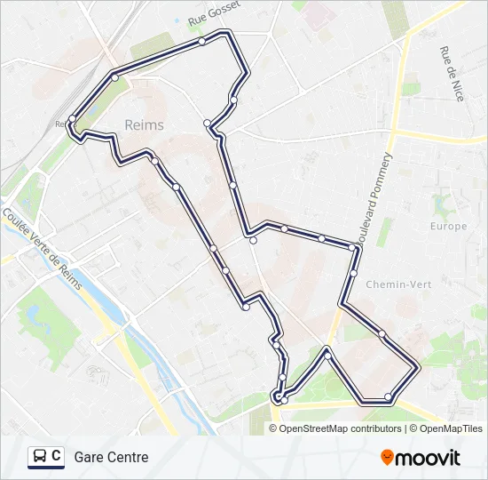 C Bus Line Map