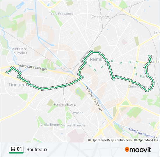 01 bus Line Map