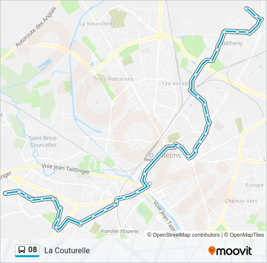 08 Bus Line Map