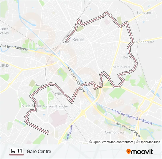 11 Bus Line Map