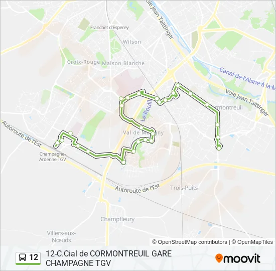 12 Bus Line Map