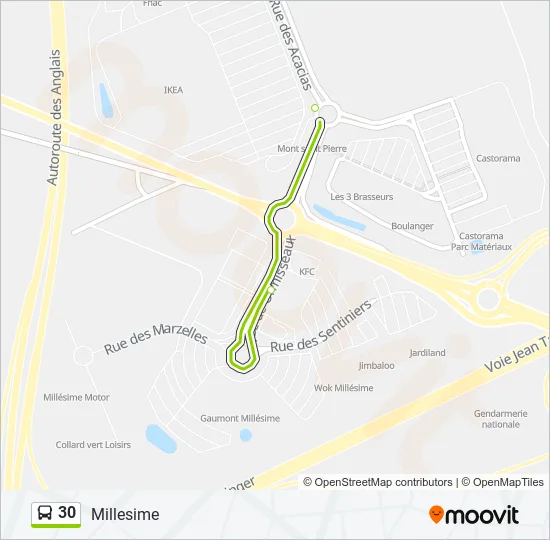 30 Bus Line Map