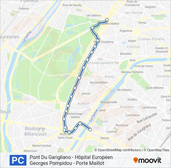 PC Bus Line Map