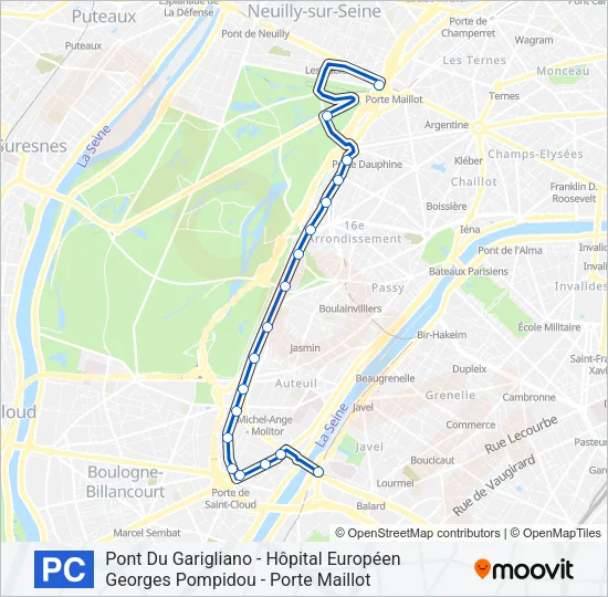 PC Bus Line Map